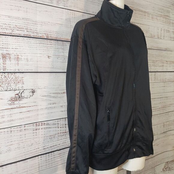 Men's Full Zipper Black Sweater - Picture 2 of 9